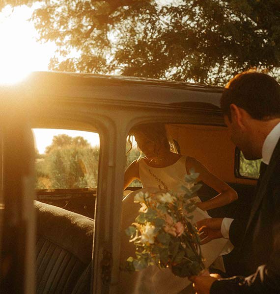 Detalle fotografía de novios